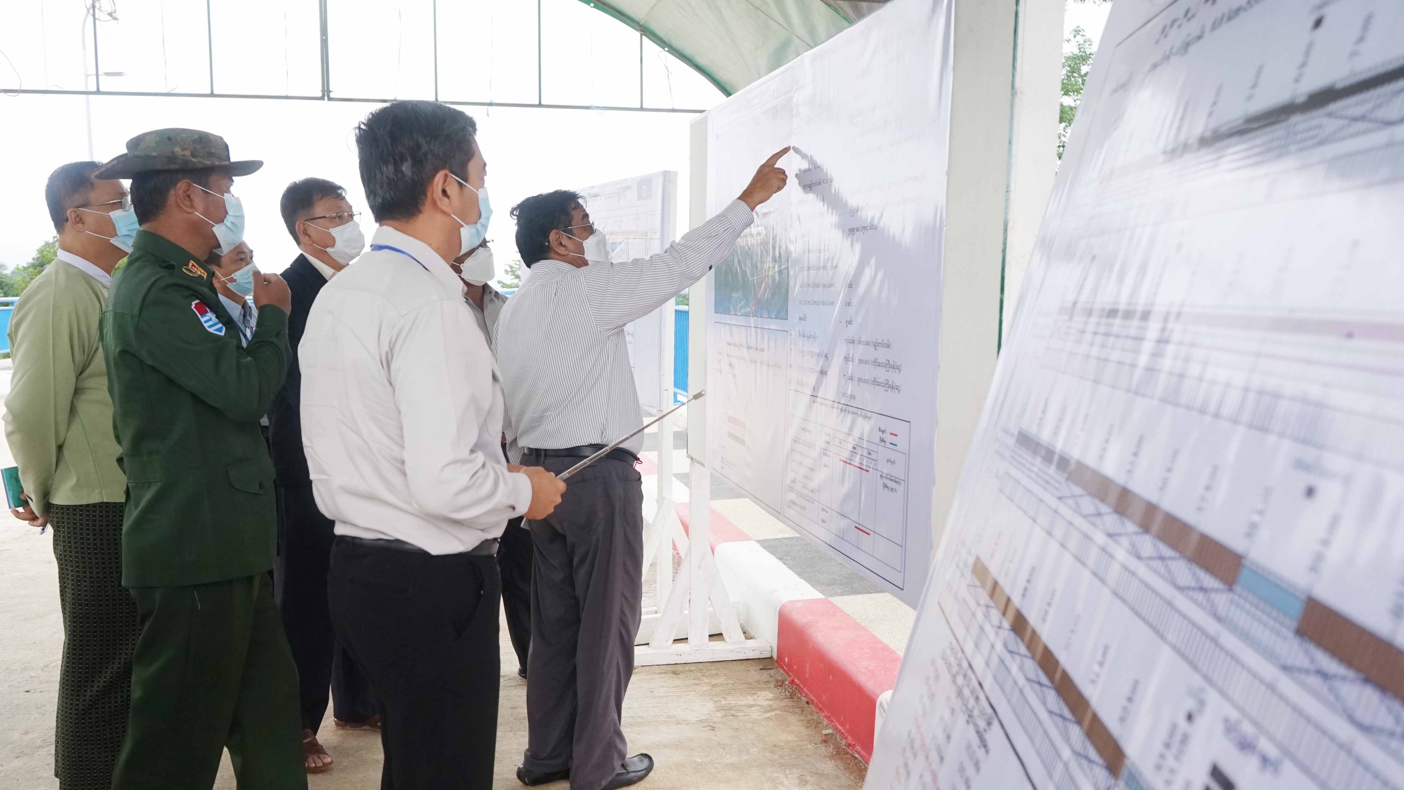 တနင်္သာရီတိုင်းဒေသကြီးအစိုးရအဖွဲ့ဝန်ကြီးချုပ်ဦးမြတ်ကို တနင်္သာရီမြို့ ဗောဓိကမ်းတံတားတည်ဆောက်ပြီးစီးမှု အ‌ခြေအနေ များ ကွင်းဆင်းကြည့်ရှု